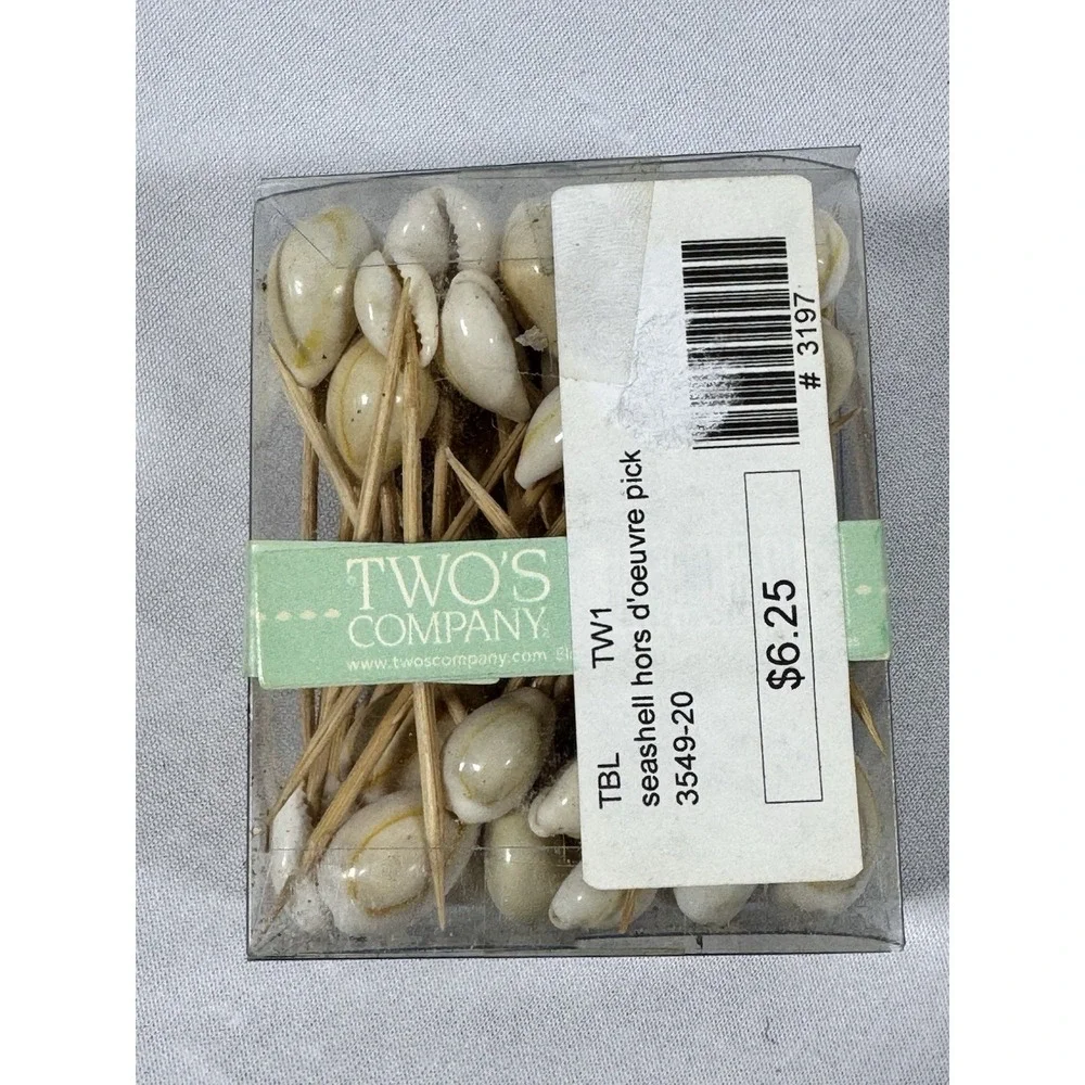 BNIB Two's Company Set Of 50‎ Shell Hor D'Oeuvre Toothpicks